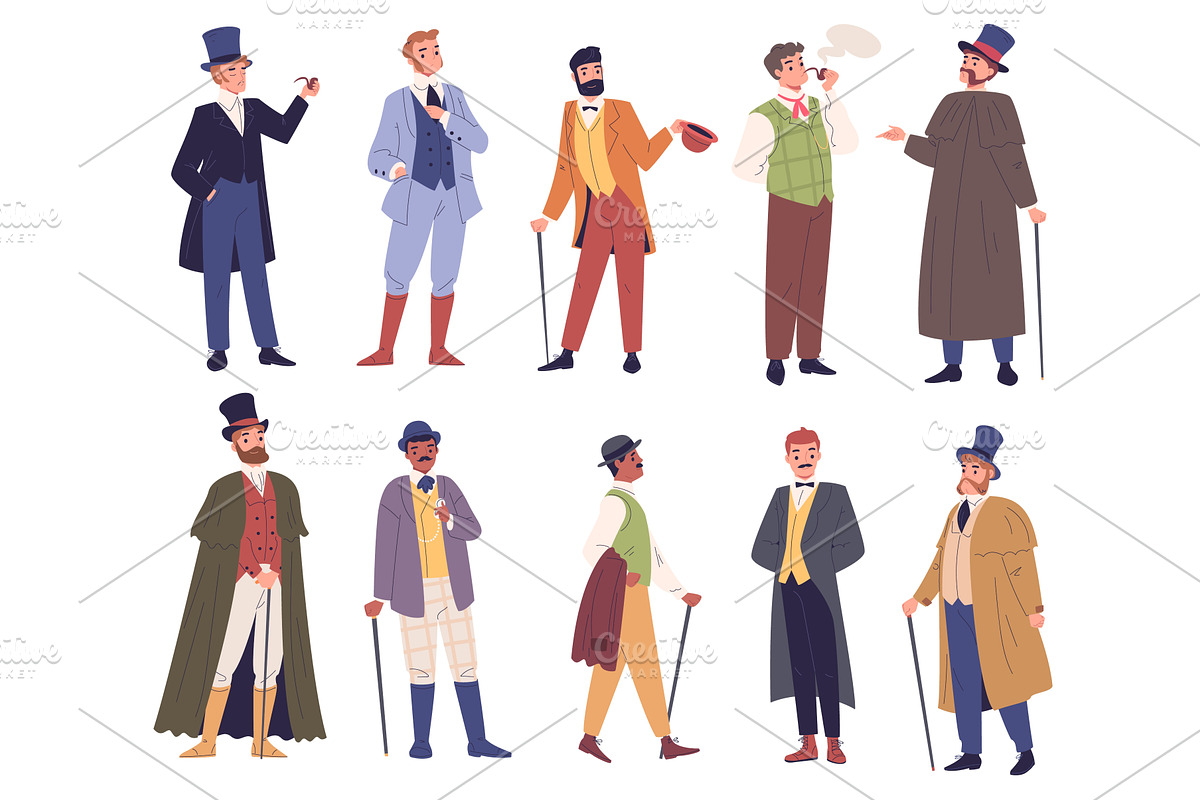 Victorian gentlemen. English, a Person Illustration by Stock-Smart-Start