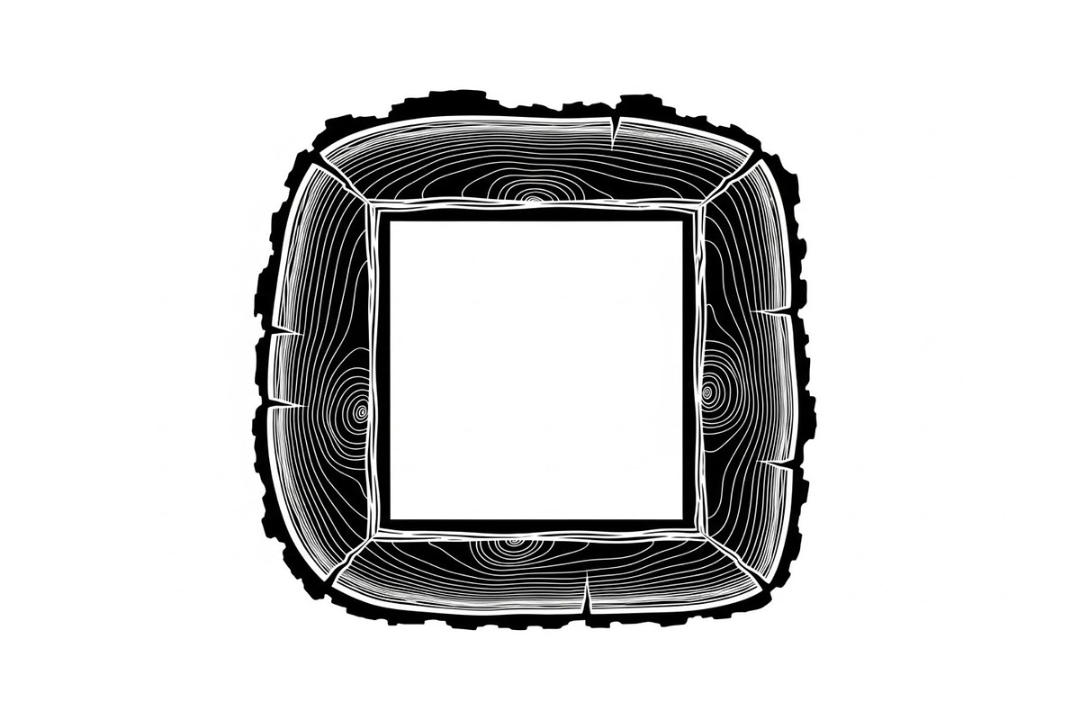 Rustic Wood Slice Frame Bundle, an Illustration by yasushie (Photo 13 of 31)