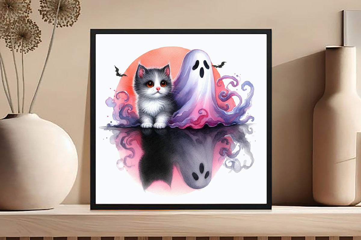 Halloween Cat And Smoky Ghost Clipar, an Icon by DreamCafeArt (Photo 5 of 7)