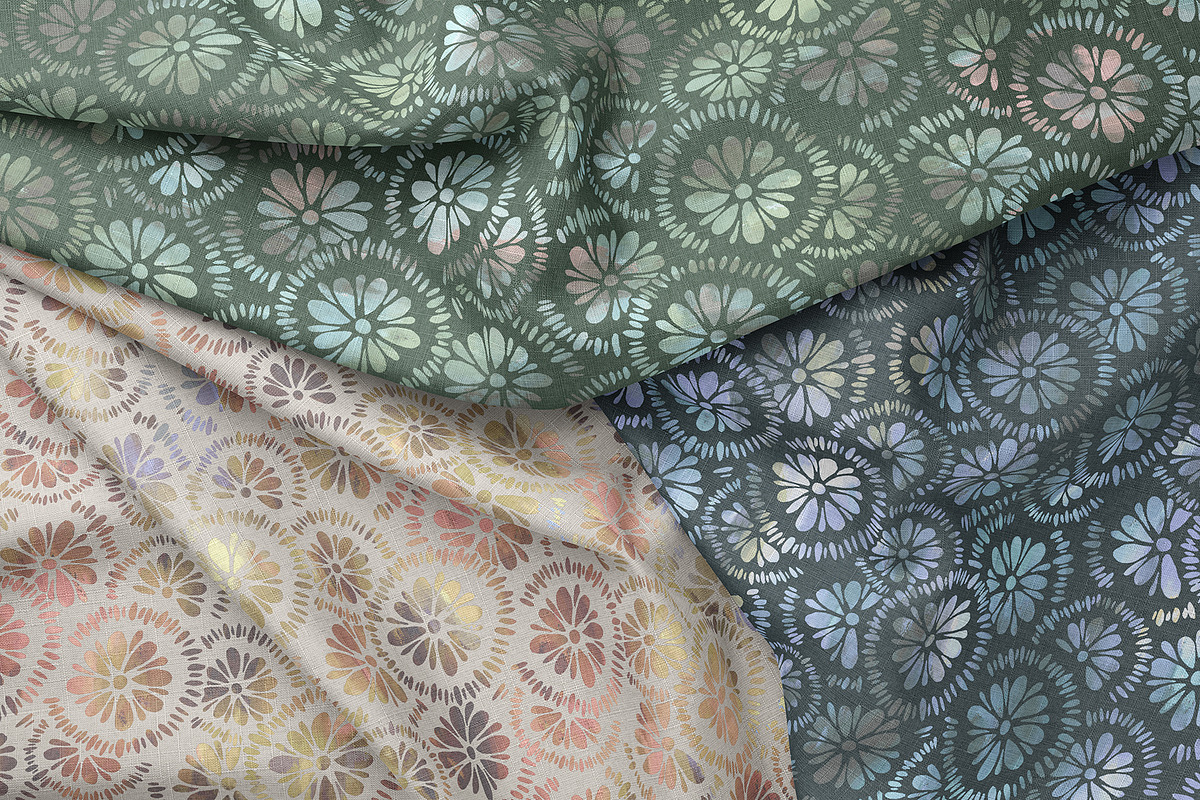 Watercolor Pinwheel Pattern, a Pattern Graphic by JESSIE BLOOM STUDIO (Photo 2 of 3)