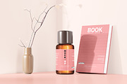 Amber Glass Cosmetic Bottle Mockups, a Cups & Container Mockup by pmvch (Thumbnail 14 of 26)