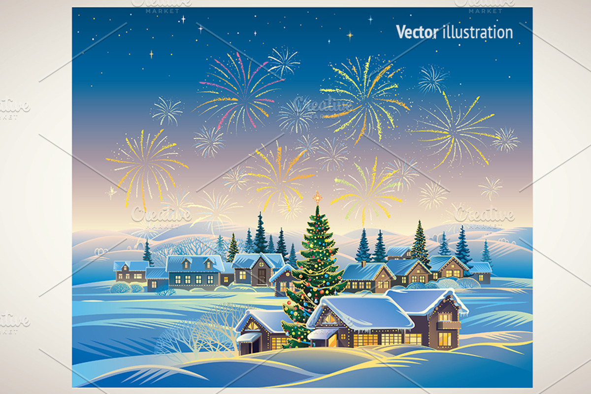 Christmas Village, a Decorative Illustration by Countryside life (Photo 4 of 7)