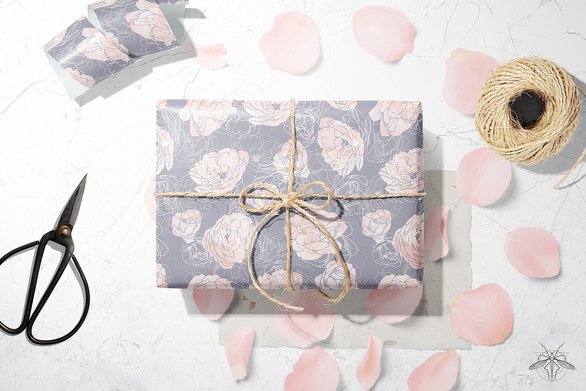 Winter garden | Watercolor patterns, a Pattern Graphic by Tanya Vollar (Photo 3 of 9)