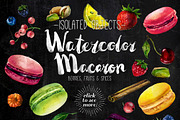Watercolor Macarons Clipart Set, a Decorative Illustration by Inna Sinano (Thumbnail 2 of 6)
