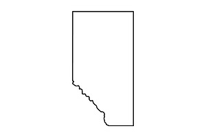 Alberta map outline, an Icon by Mark1987