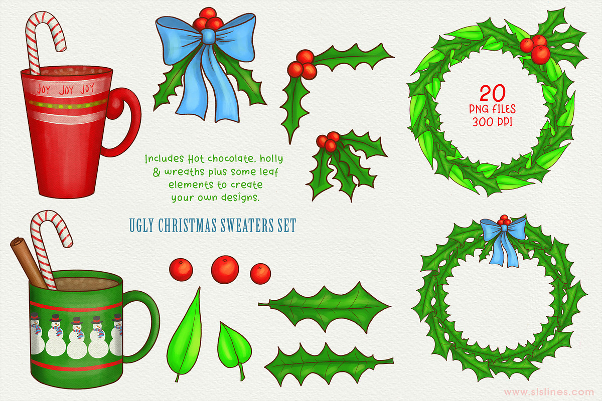 Ugly Christmas Sweater Clipart PNG, a Seasonal Illustration by SLS Lines (Photo 4 of 7)