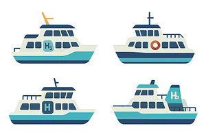 Colorful illustrations of various, a Transportation Illustration by ZinetroN