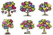 Whimsical Valentines Day Heart Tree, an Illustration by CreationArt (Thumbnail 6 of 7)