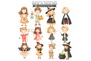 Watercolor Halloween Clipart, an Illustration by CharmClipart (Thumbnail 3 of 8)