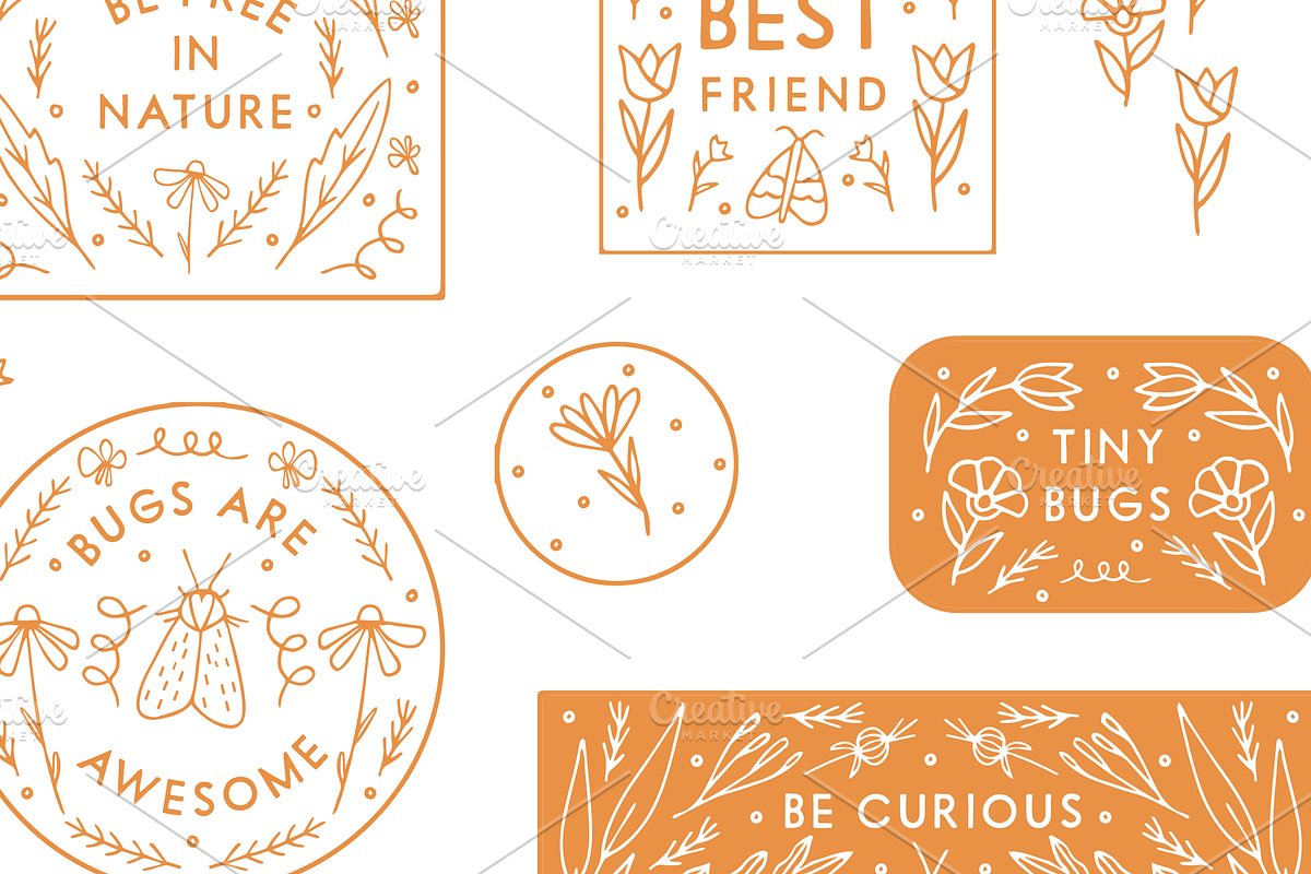 Hand Illustrated Floral Badges, a Graphic by Mere Hunter (Photo 4 of 6)