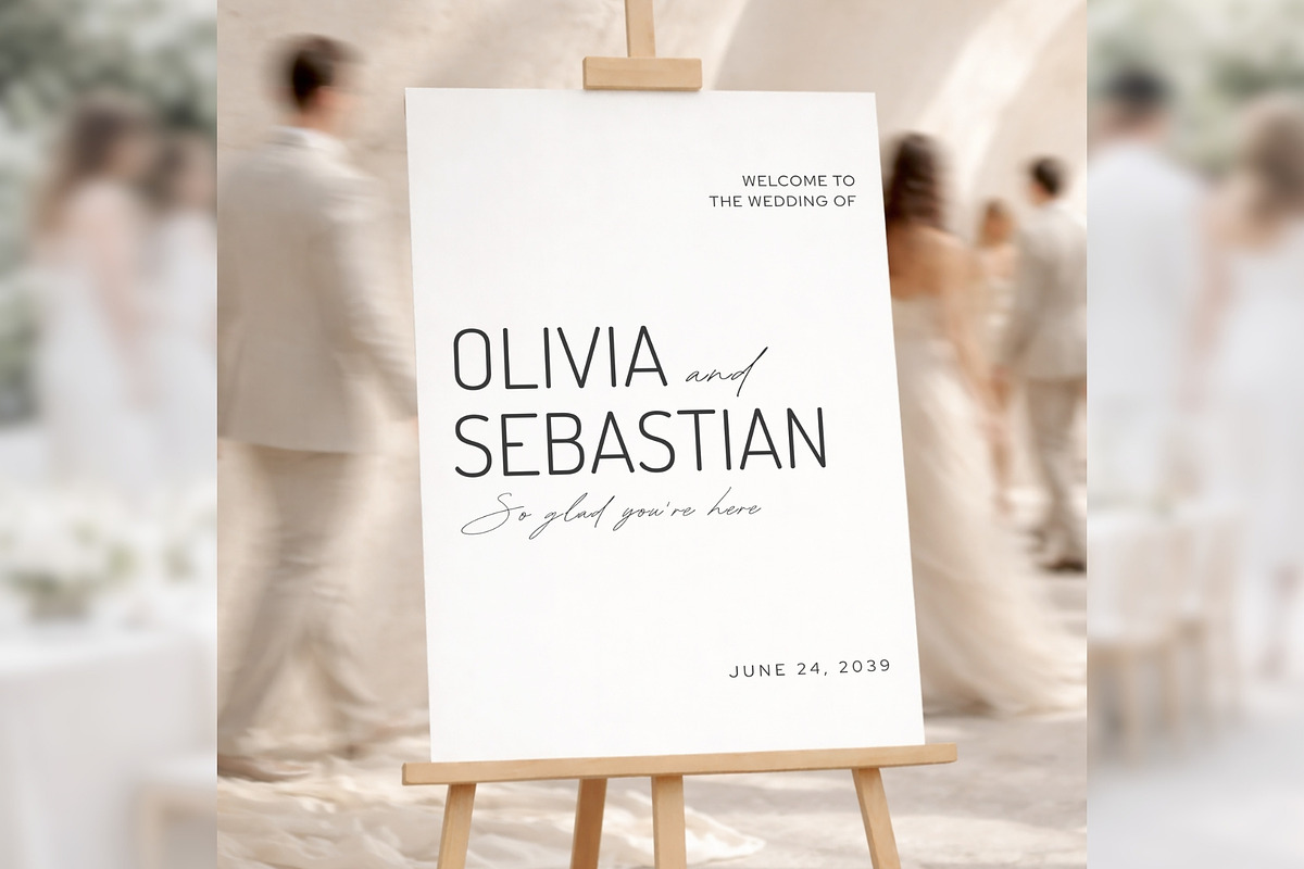 Elegant Welcome Sign Canva bd008, an Invitation Template by TyphoonStudio (Photo 1 of 10)