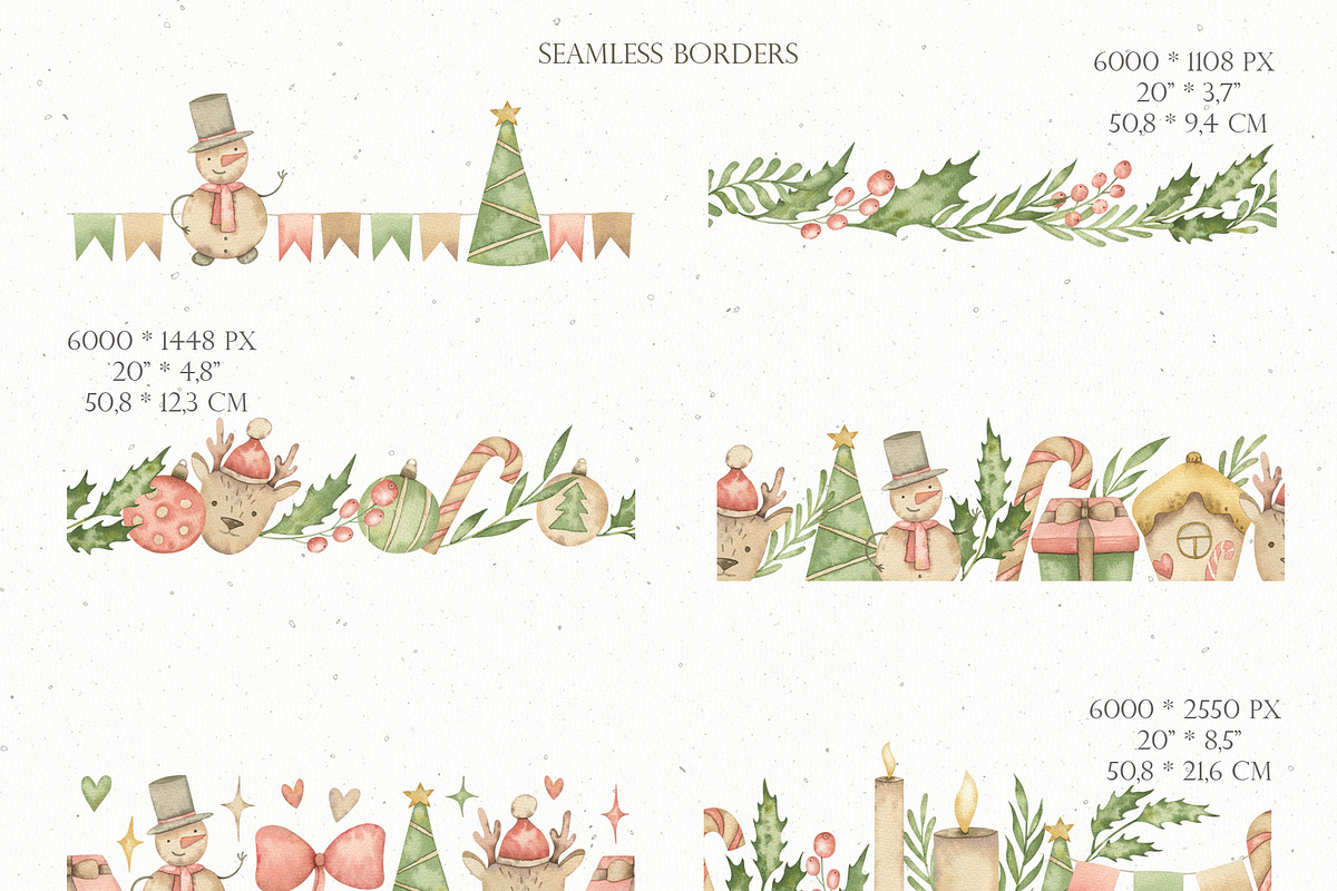 Watercolor Cozy Christmas set, an Illustration by OrangePeafowlArt (Photo 7 of 14)