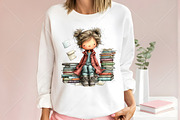 Whimsical Back to School Girl PNG, a Seasonal Illustration by Canvas Craft (Thumbnail 6 of 10)