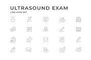 Set icons of ultrasound examination, an Outline Icon by motorama (Thumbnail 2 of 2)