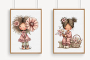 Watercolor Countryside Girl Clipart, an Illustration by Libby Wishes (Thumbnail 5 of 7)