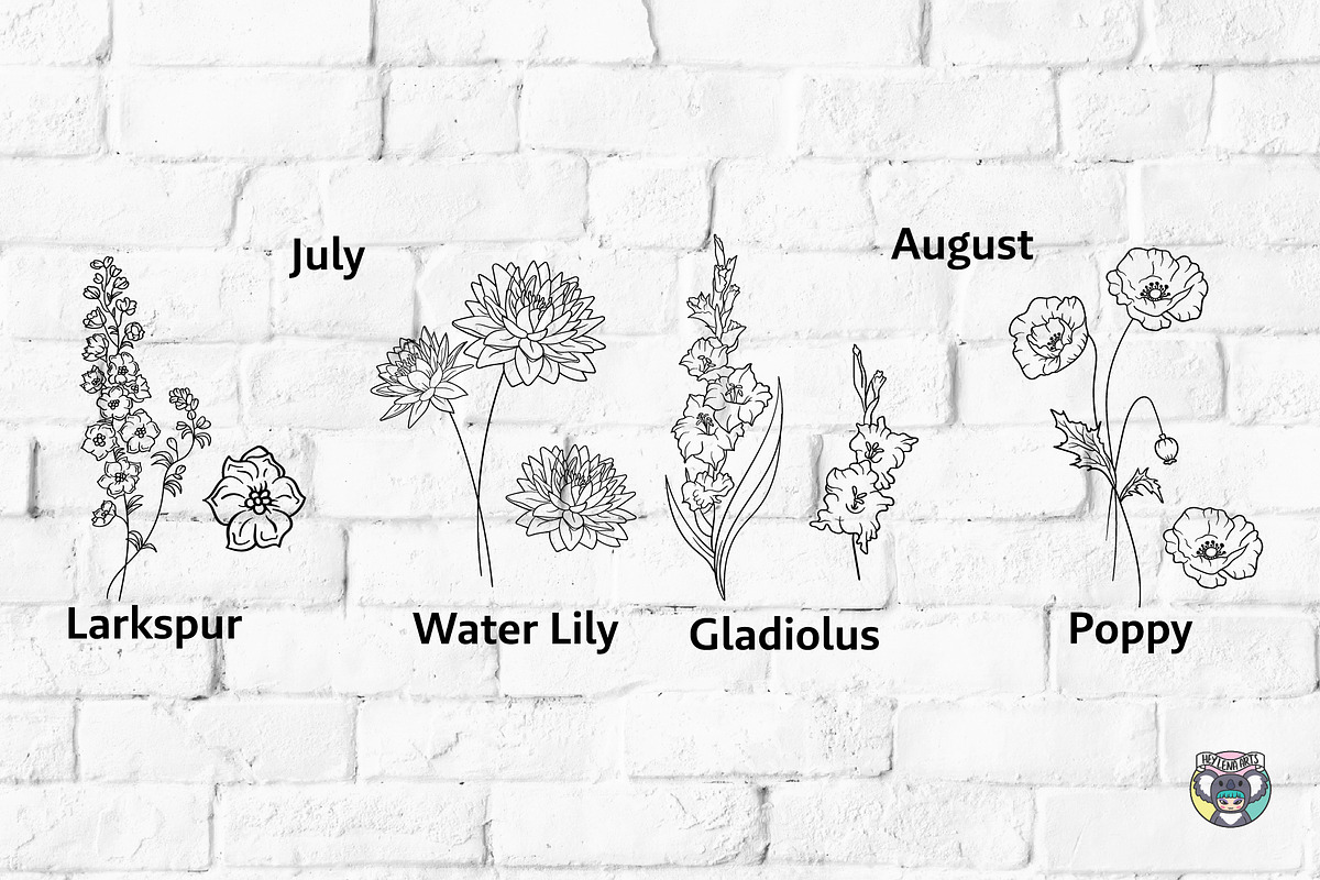 Birth Month Flowers Svg Bundle, an Object Graphic by HeyLenaArts (Photo 5 of 9)