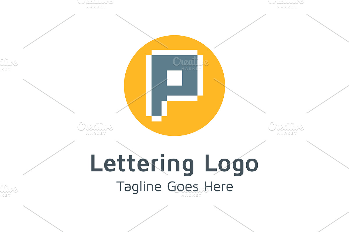 20 Logo Lettering P Template Bundle, a Branding & Logo Template by Acongraphic (Photo 9 of 21)