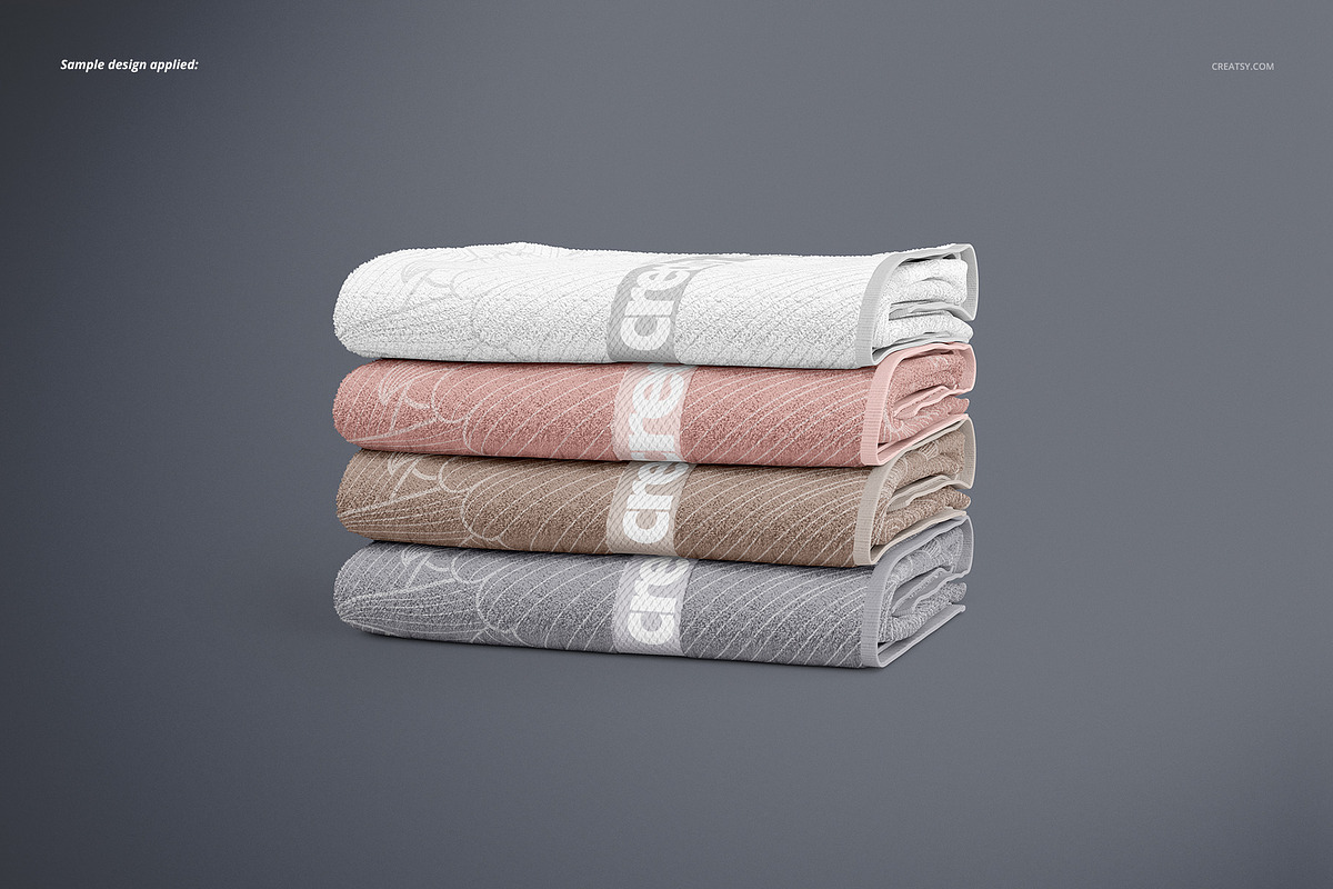 Bath Towel Mockup Set, a Household Mockup by creatsy2 (Photo 3 of 11)