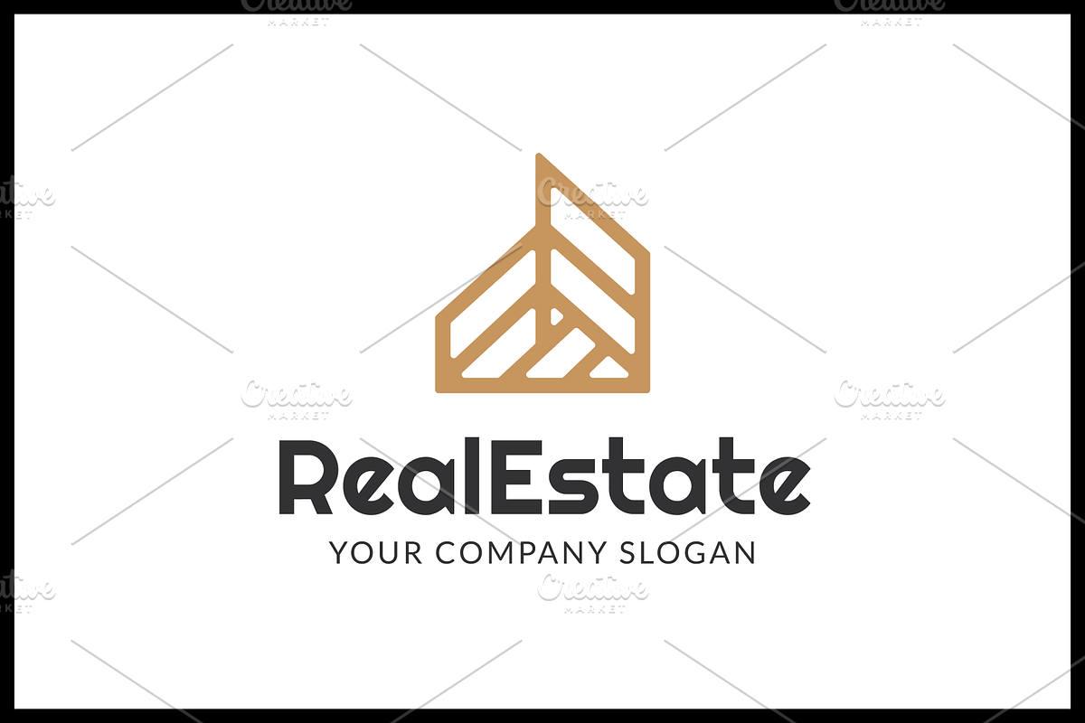 Real Estate Home Logo Template, a Branding & Logo Template by Pentaclay (Photo 1 of 4)