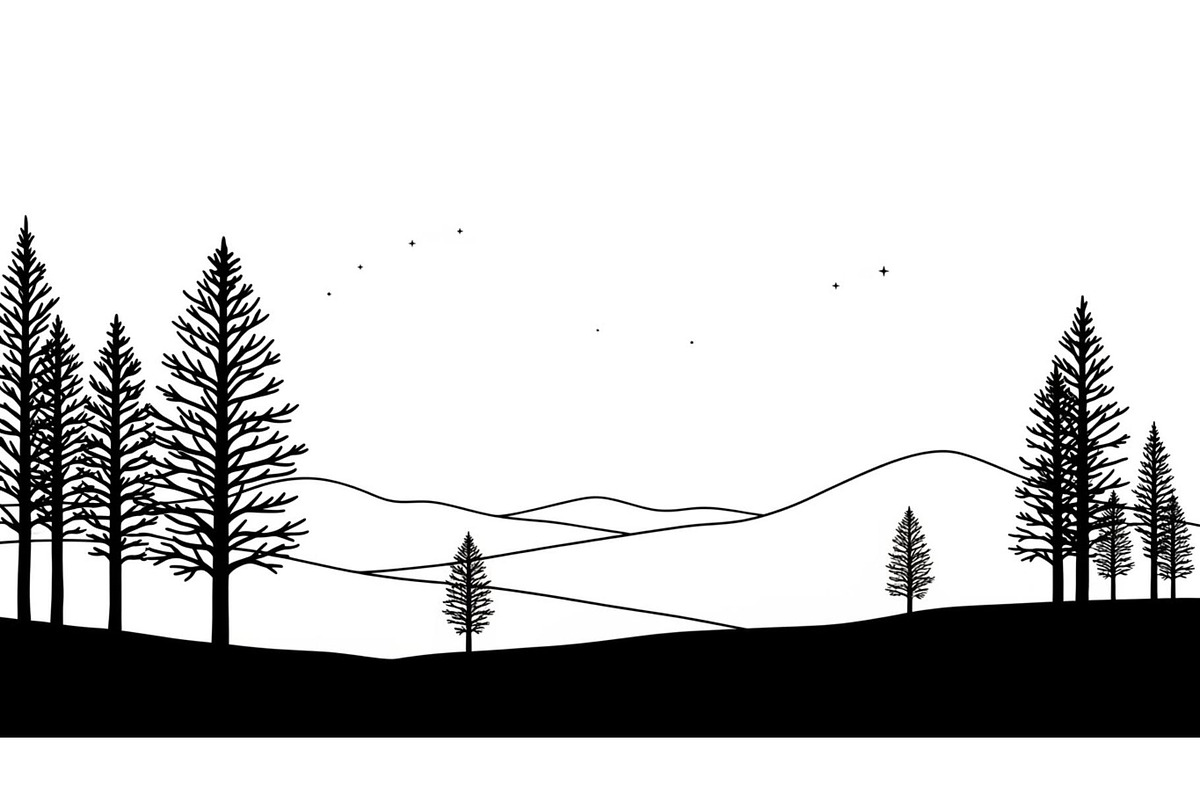 Winter Snow Landscape Silhouette, a Graphic by balal (Photo 13 of 13)