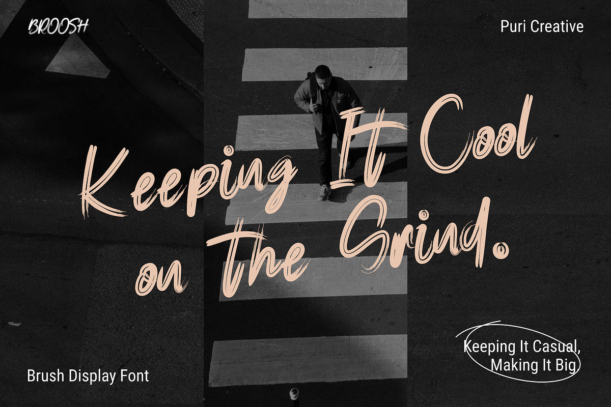 BROOSH - Display Brush Font, a Handwritten Font by PuriCreative (Photo 2 of 10)