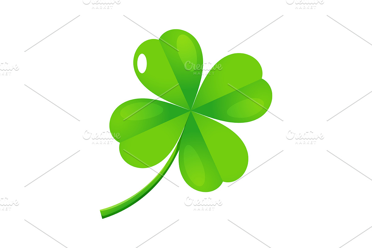 Lucky clover seamless pattern, a Decorative Illustration by Elen_Art