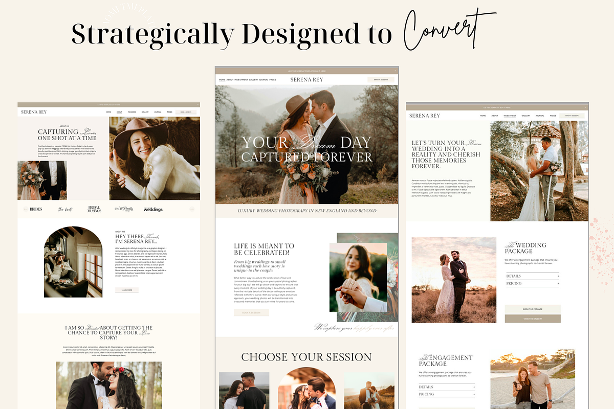 Squarespace 7.1 Template Serena Rey, a Squarespace Template by thrivedigitally (Photo 3 of 9)