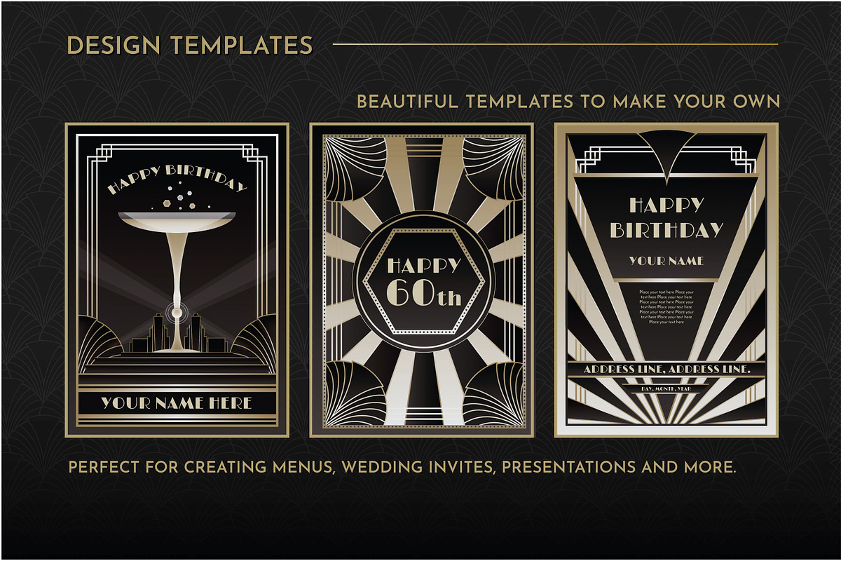 Art Deco Graphics Collection Vol 1, a Decorative Illustration by Wingsart Studio (Photo 2 of 14)