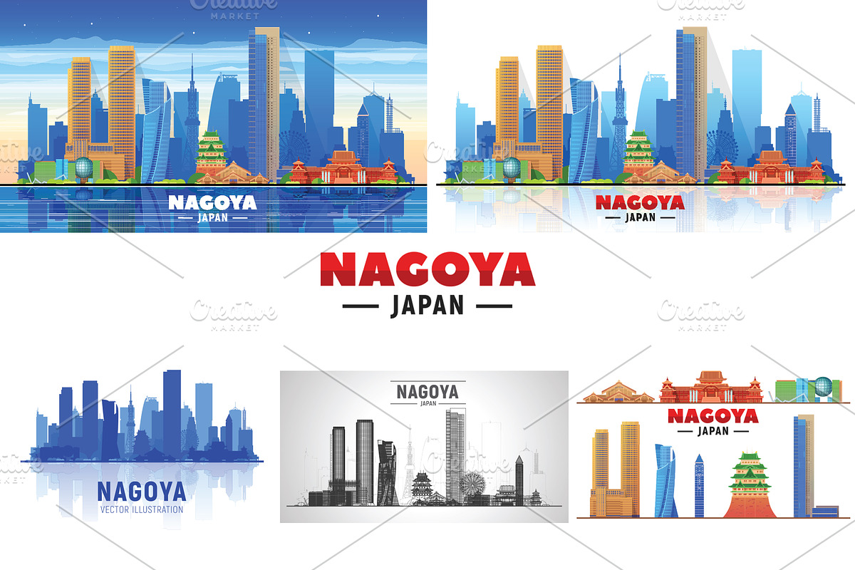 Nagoya Japan skyline, a Work Illustration by Sky and glass (Photo 1 of 6)