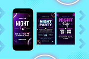 Neon Night Party Instagram Story, a Templates & Theme by TemplateCastleStore (Thumbnail 2 of 9)