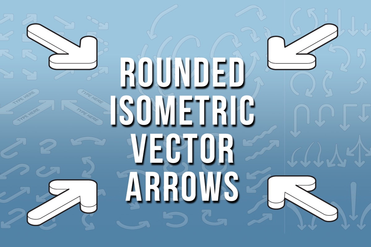 Isometric Rounded Vector  Arrows, an Object Graphic by Industrial Artworks (Photo 1 of 3)