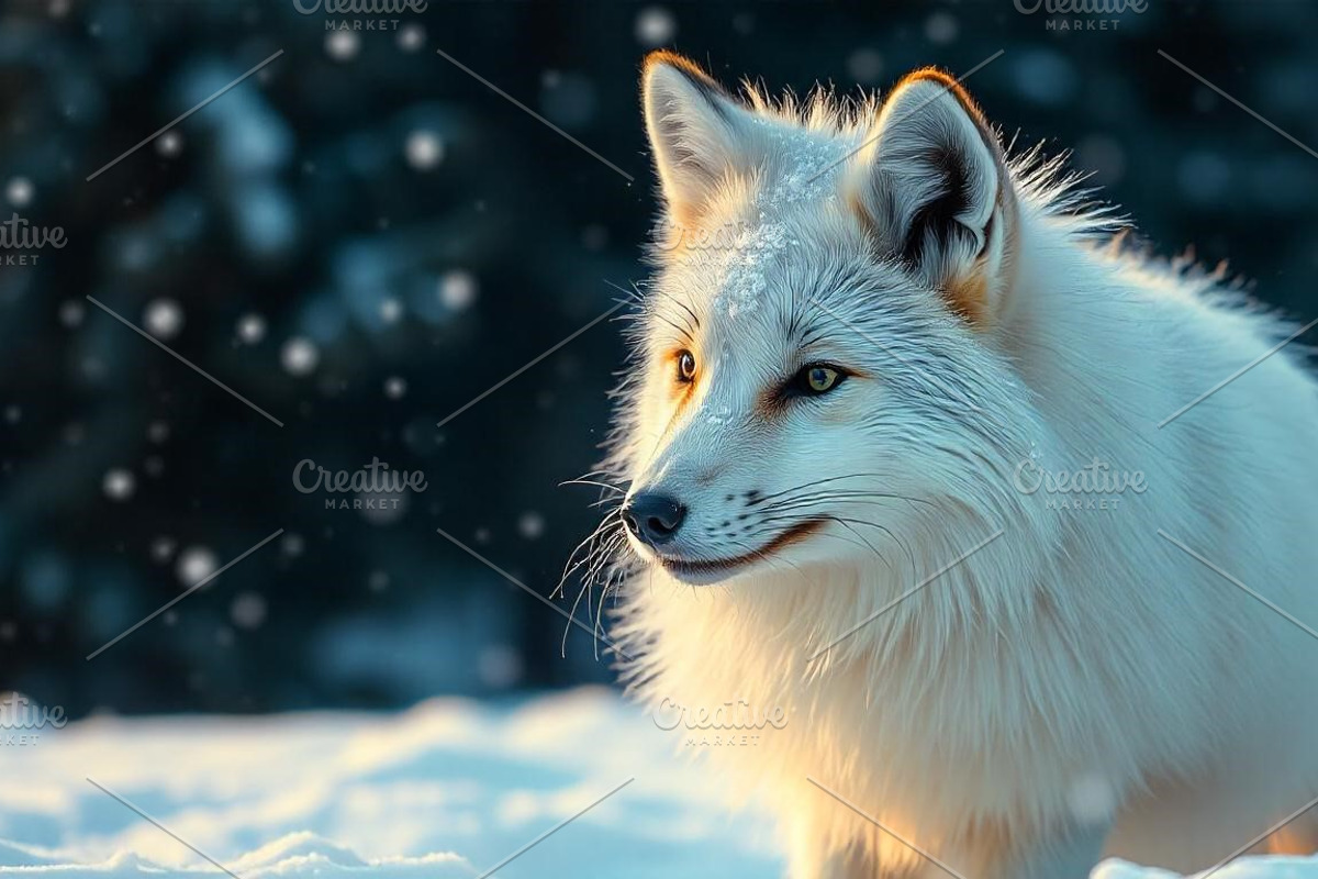 Snowfall Fox Gaze - Winter Photo, an Animal Photo by Aura Canyon HQ (Photo 1 of 6)