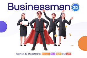 Jobly Businessman 3D Characters