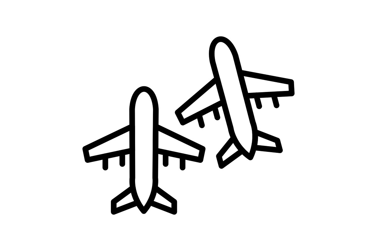 Planes Line Icon, an Icon by Pexelpy