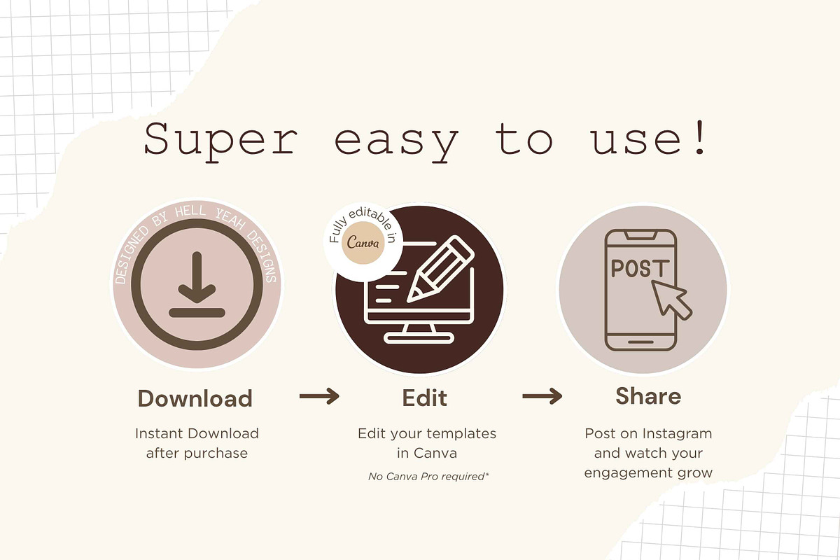 Paper & Press Insta Post Templates, a Social Media Template by Hell Yeah Designs (Photo 5 of 10)