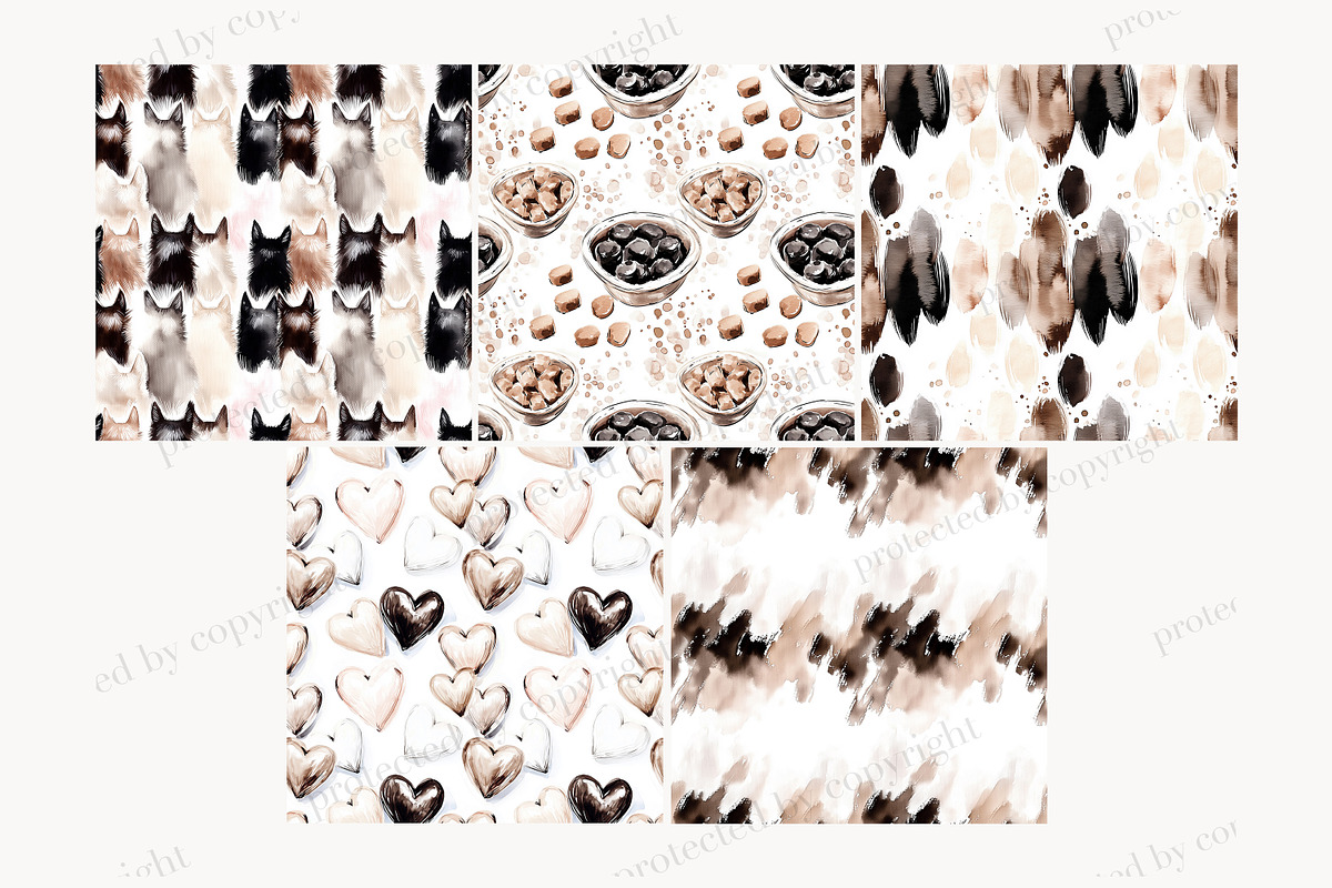 Cat Seamless Pattern Collection, a Pattern Graphic by GlamArtZhanna (Photo 3 of 4)