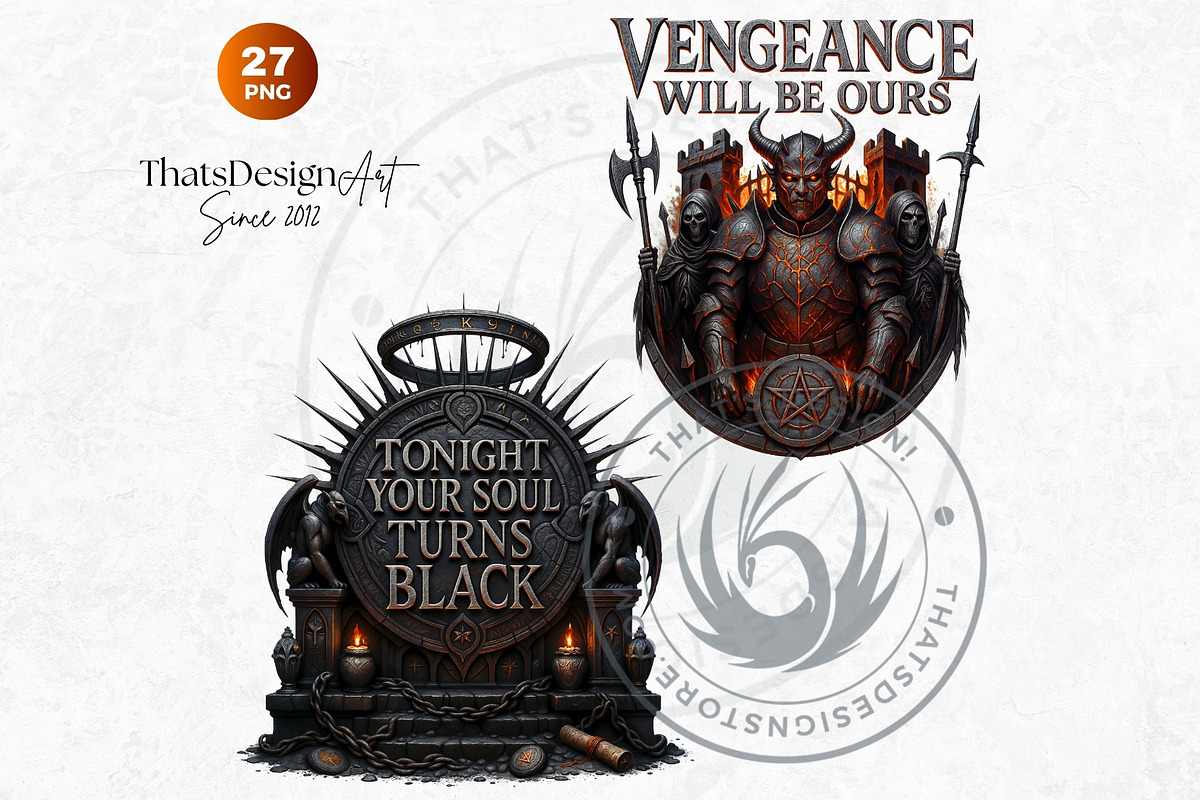 Halloween slogans Clipart V2, a Seasonal Illustration by ThatsDesignArt (Photo 10 of 10)