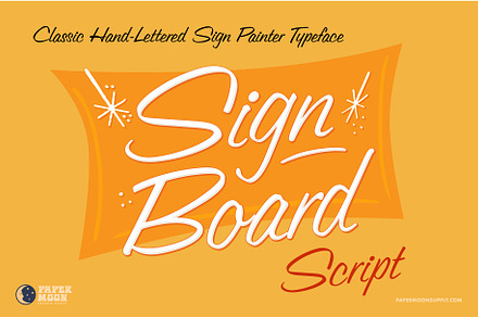 Signboard Script Retro Script Font