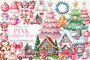 Pink Christmas Clipart, an Illustration by Designworld (Thumbnail 1 of 6)