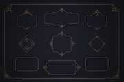 Retro Vector Corner Ornaments, a Decorative Illustration by digiful (Thumbnail 7 of 7)