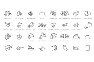 Cosmetic Butters icons, an Illustration by Tettygreen
