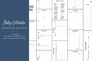 Updated! Editable Blogging Journal