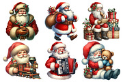 Retro Santa Clipart, an Illustration by Pixels.Craft (Thumbnail 2 of 7)