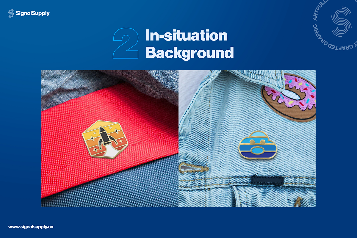 Soft Enamel Pin Mockup, a Product Mockup by SignalSupply (Photo 4 of 7)