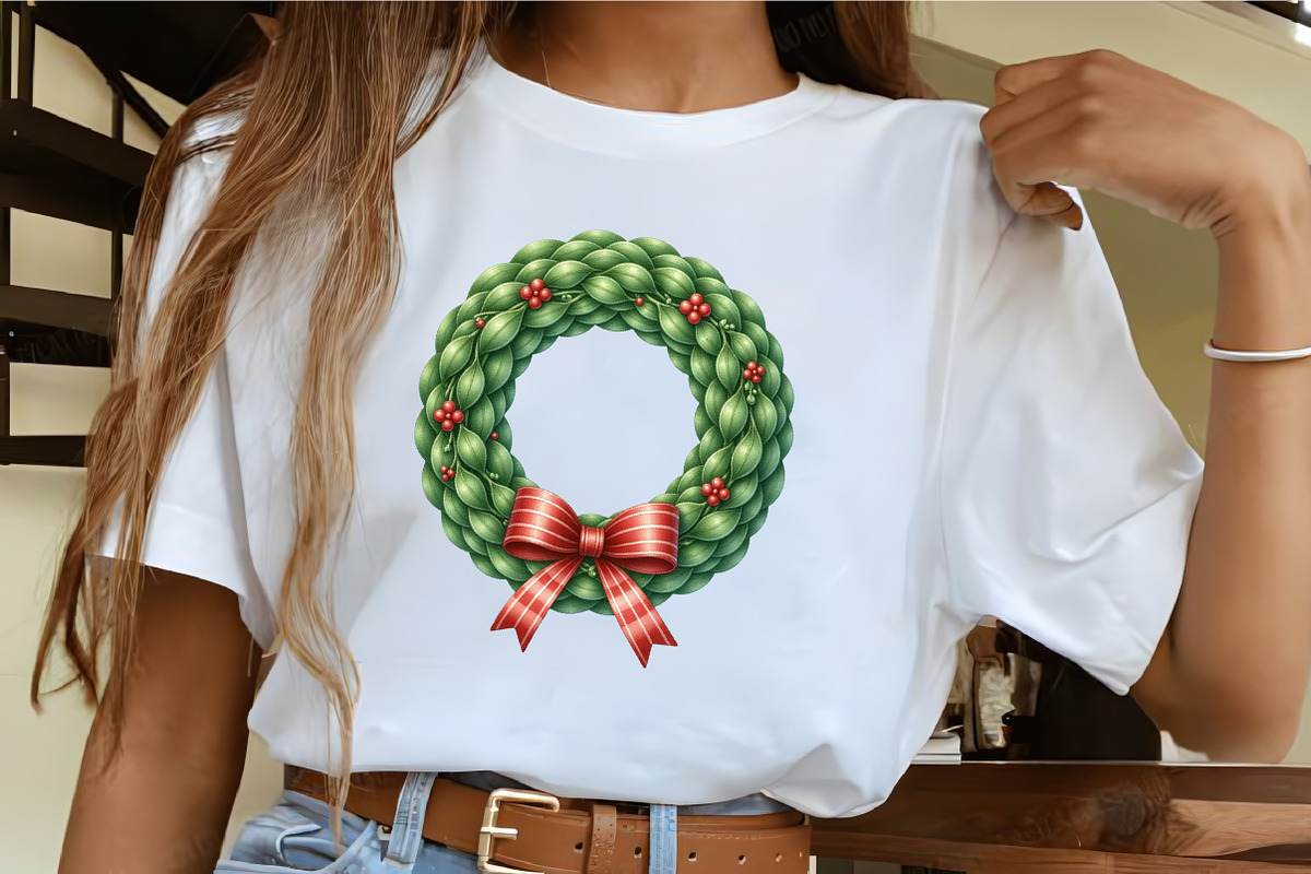 Holiday Wreath with Ribbon, an Illustration by CrexoraLab (Photo 4 of 5)