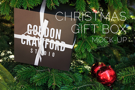 Christmas Gift Box Mock-up