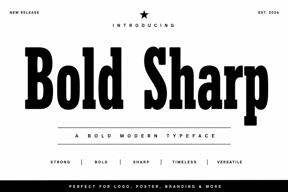 Bold Sharp, a Slab Serif Font by Wow Magic (Photo 1 of 9)