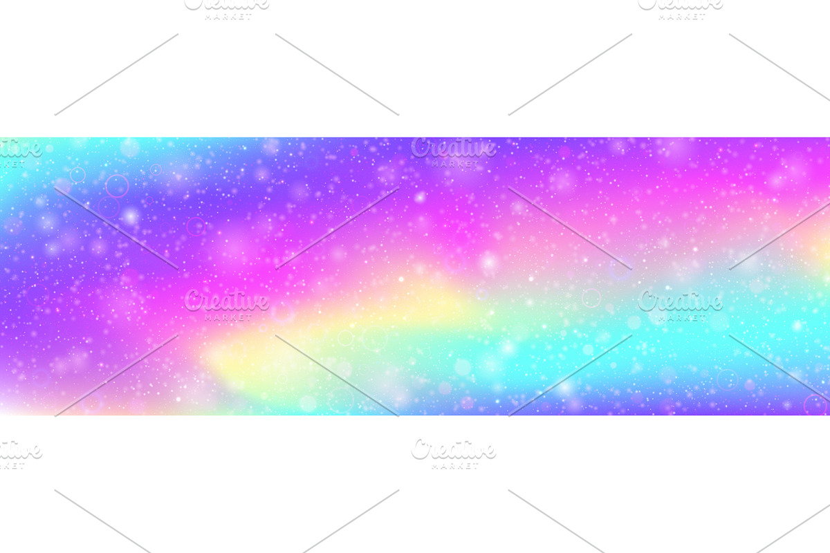 Unicorn Background. Pink Rainbow, an Illustration by Holo Art