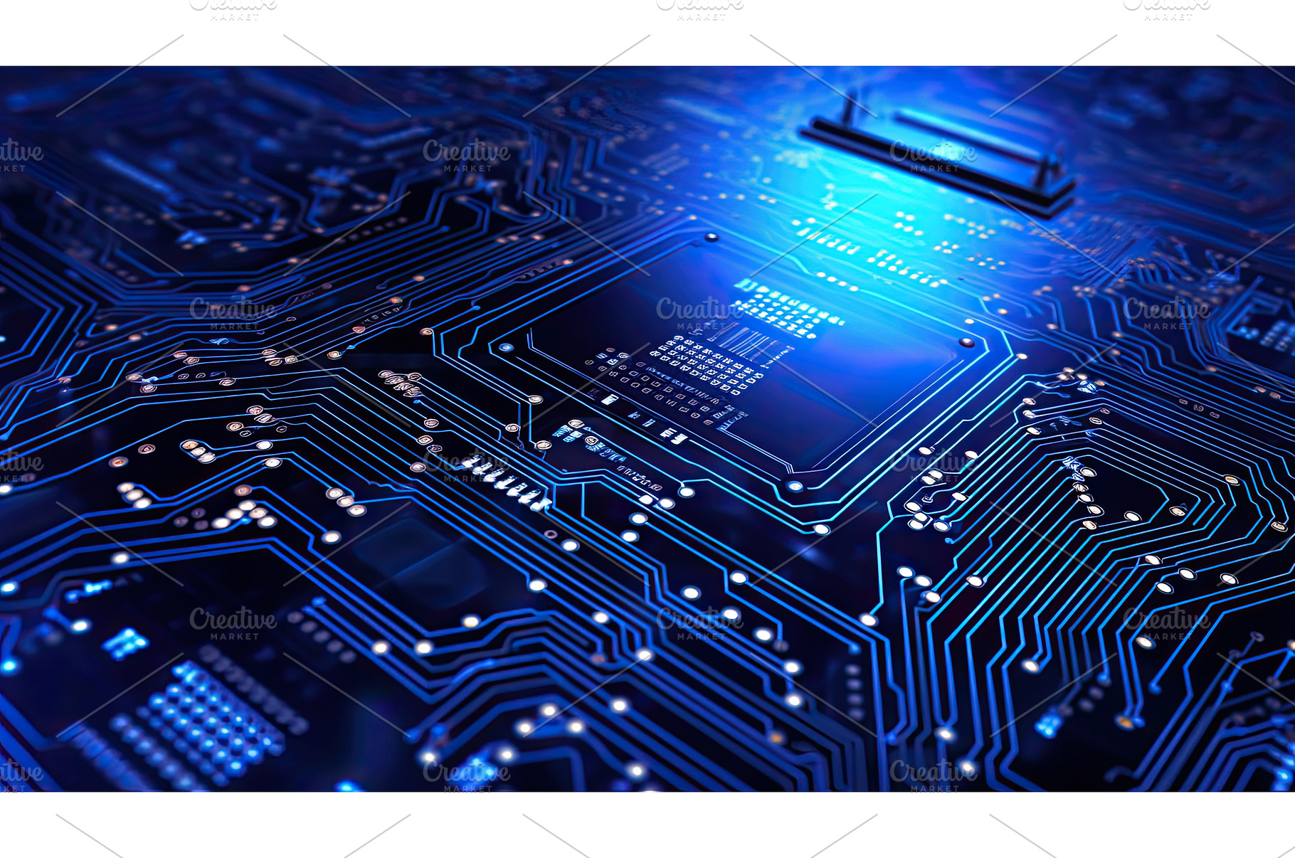 digital tech background blue ai, a Technology Photo by pikepicture