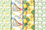 Watercolor Happy Sukkot patterns, a Pattern Graphic by DollyPotterson (Thumbnail 3 of 5)